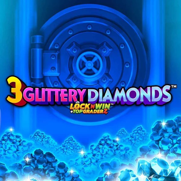 3 Glittery Diamonds by PearFiction Studios, showcased at voodoocasino.eu – game logo