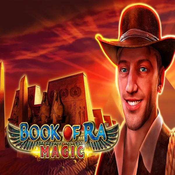 Book of Ra Magic online game logo by Greentube on voodoocasino.eu