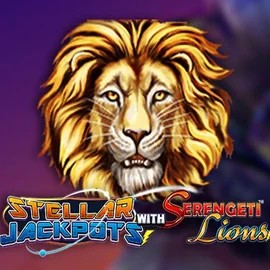 Play the Stellar Jackpots with Serengeti Lions slot by Lightning Box Game on VooDoo Casino